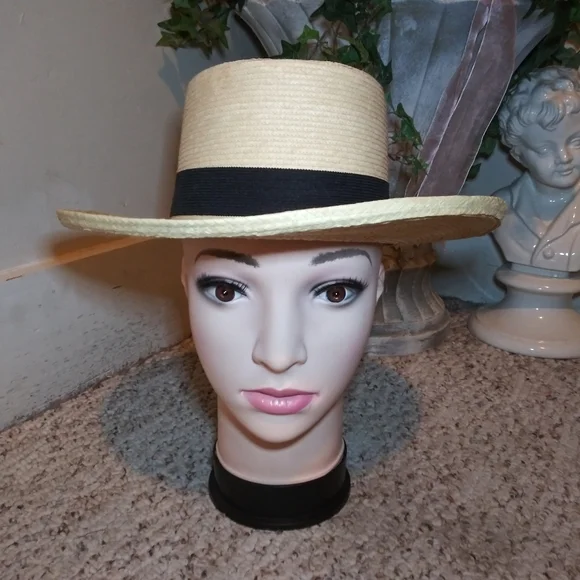 Vintage Handcrafted Panama Palm Leaf Hat Made By Maya Quiche Indians - Picture 8 of 8